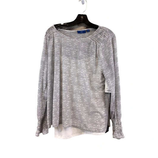 Top Long Sleeve By Apt 9 In Black & White, Size: L