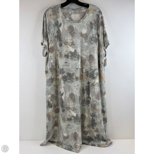 Dress Casual Midi By Logo In Green & Tan, Size: Xl