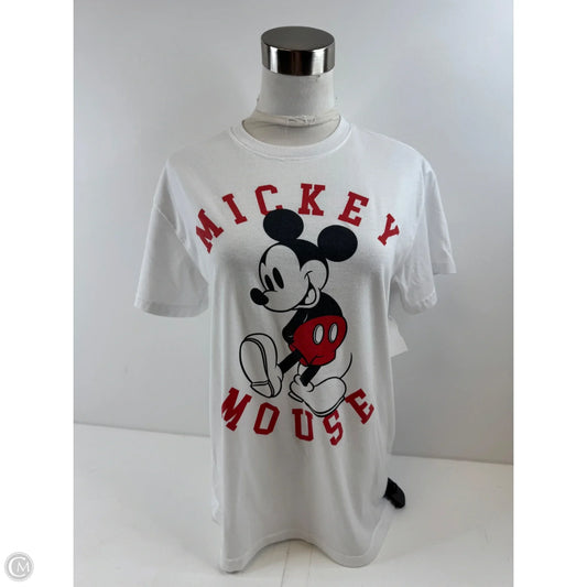 Top Short Sleeve By Disney Store In Red & White, Size: M