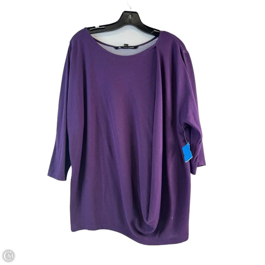 Top Short Sleeve By Lee In Purple, Size: 1x