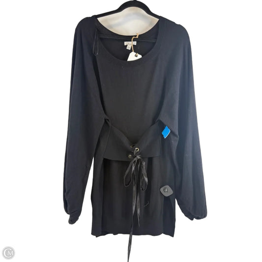 Tunic Long Sleeve By Leith In Black, Size: M