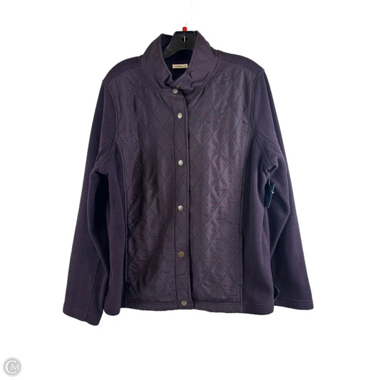 Jacket Fleece By Croft And Barrow In Purple, Size: Xl