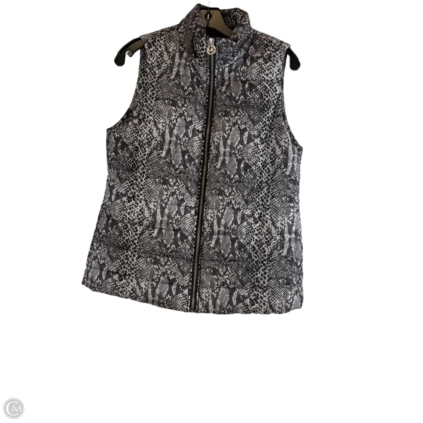 Vest Puffer & Quilted By Michael By Michael Kors In Snakeskin Print, Size: S
