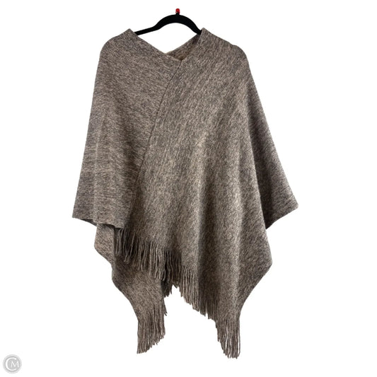 Poncho By Clothes Mentor In Tan, Size: Osfm