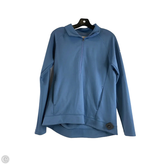Athletic Top Long Sleeve Collar By Columbia In Blue, Size: S