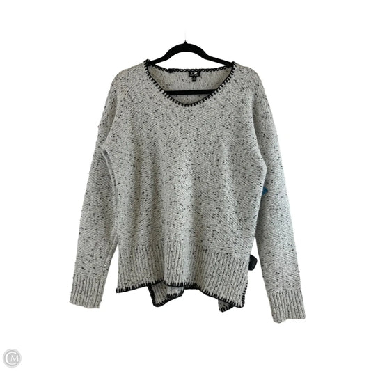 Sweater By Cable And Gauge In Black & Grey, Size: M