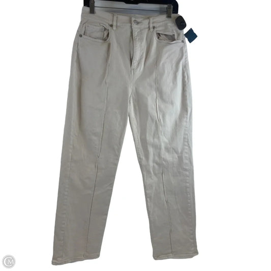 Jeans Straight By Loft In Cream, Size: 6