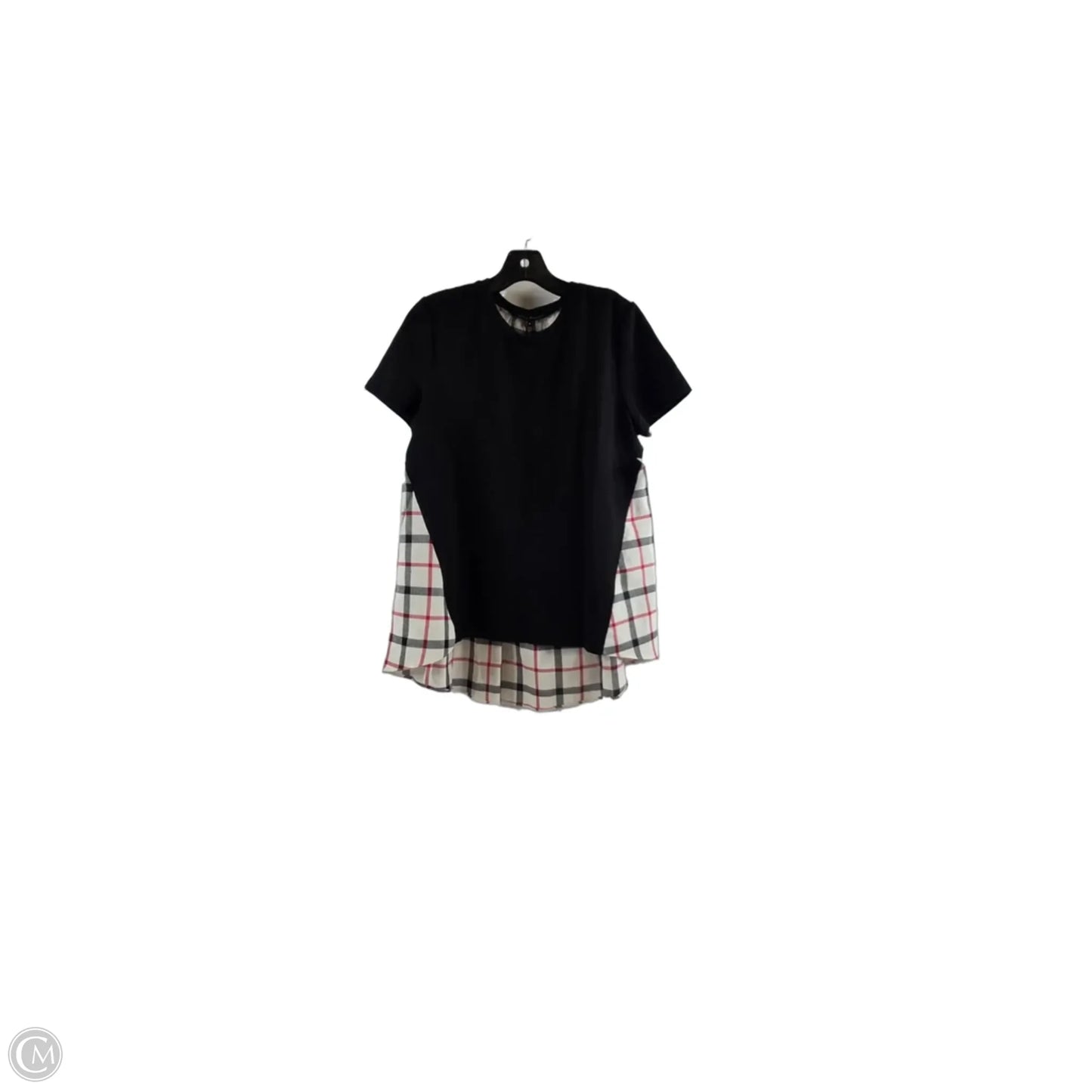 Top Short Sleeve By English Factory In Black & Cream, Size: M