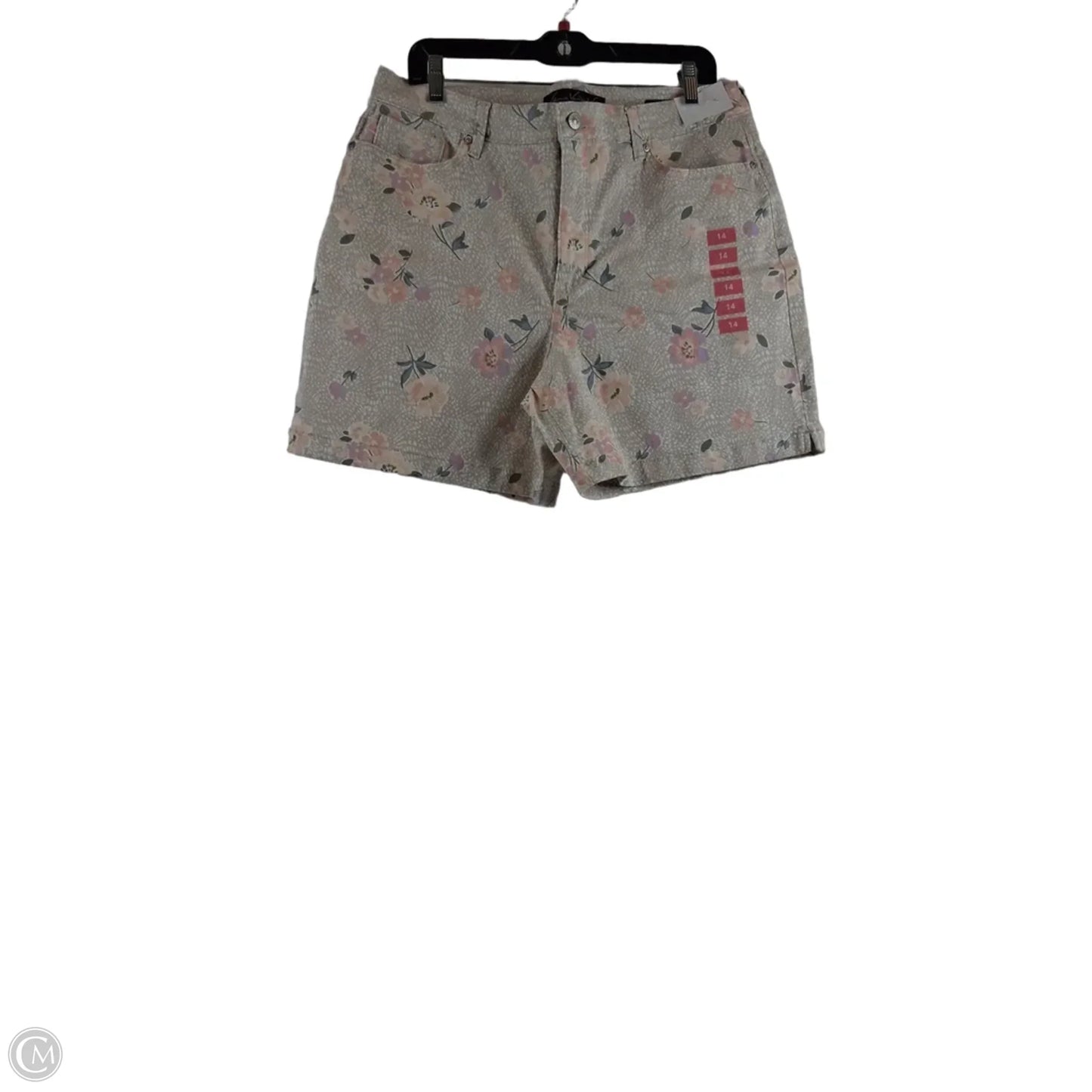 Shorts By Gloria Vanderbilt In Purple & Tan, Size: 14