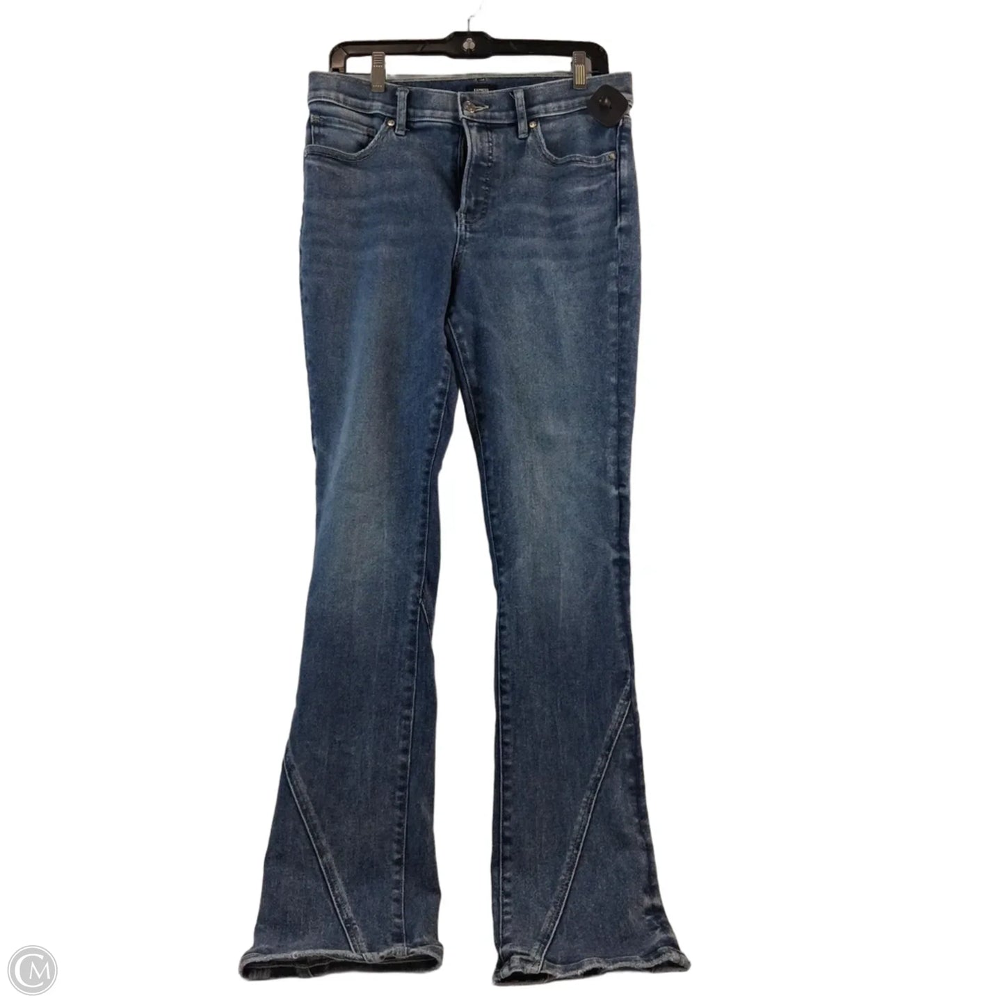Jeans Flared By Express In Blue Denim, Size: 10