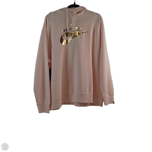 Sweatshirt Hoodie By Nike In Peach, Size: 2x