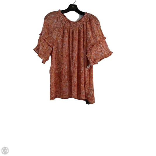 Top Short Sleeve By Nanette By Nanette Lepore In Orange, Size: L