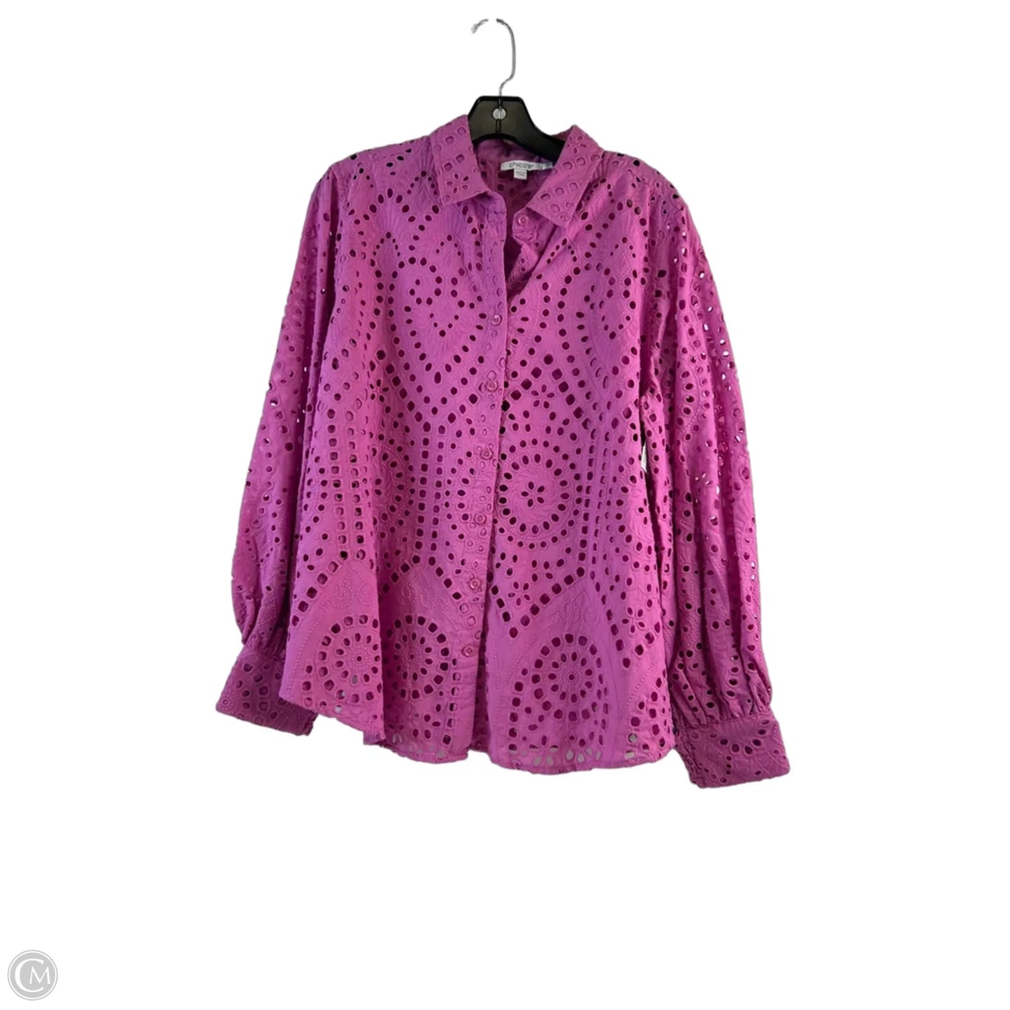 Top Long Sleeve By Chicos In Purple, Size: 14