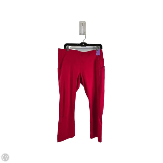 Athletic Leggings Capris By Lululemon In Red, Size: 12