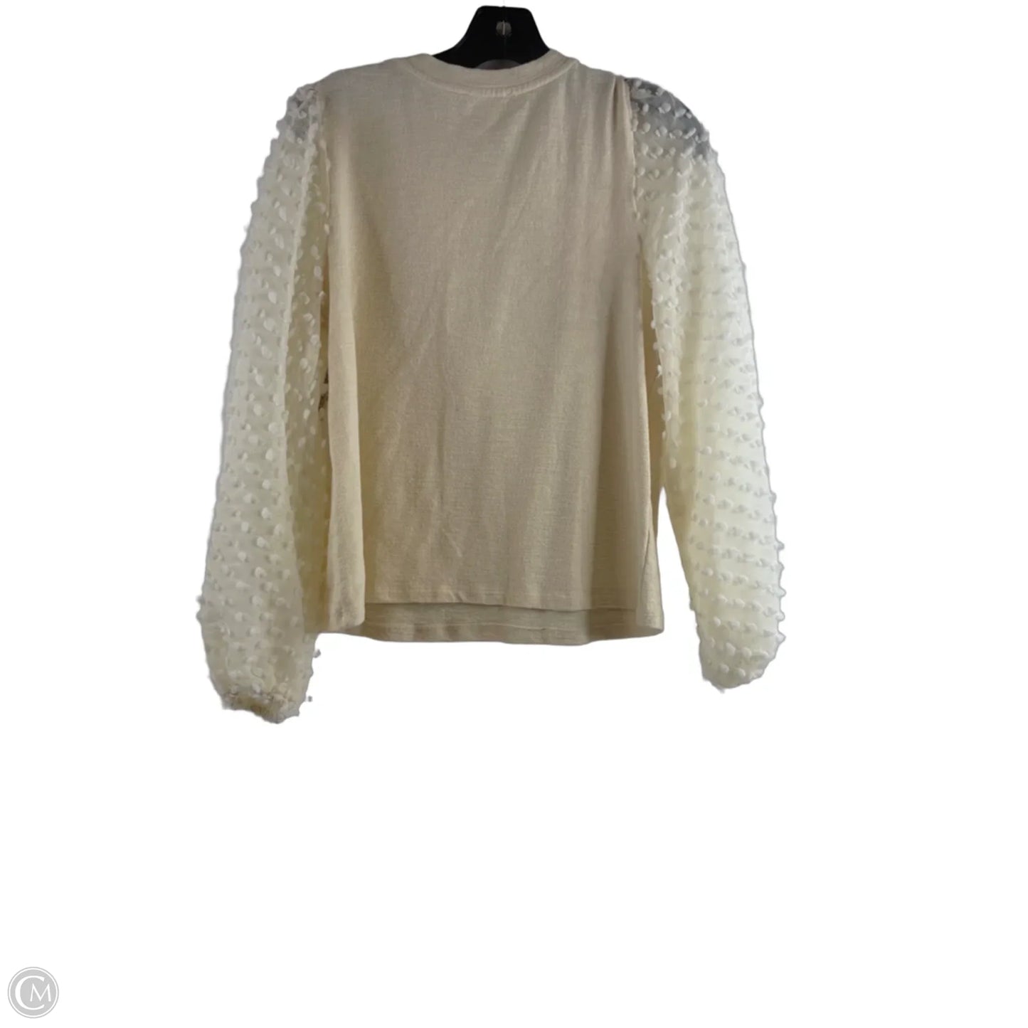 Top Long Sleeve Basic By Anthropologie In Cream, Size: S