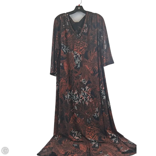 Dress Casual Maxi By Clothes Mentor In Brown & Orange, Size: Xl