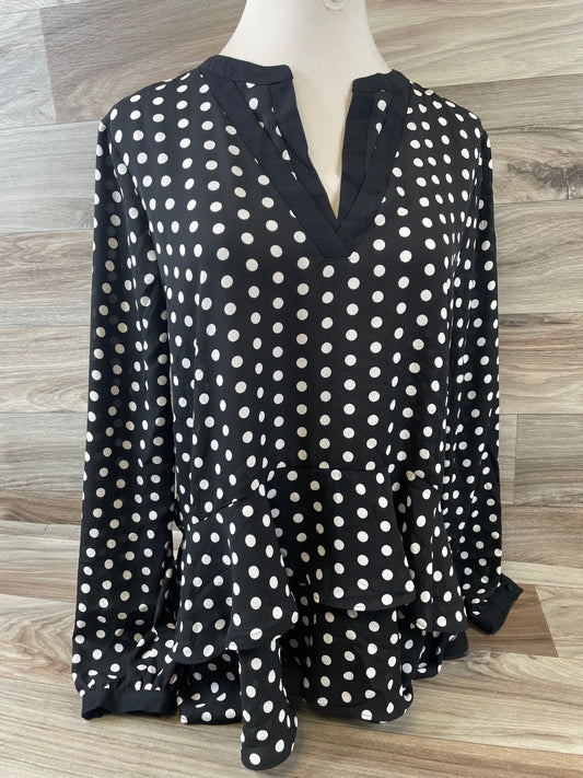 Polkadot Pattern Top Long Sleeve Elle, Size M