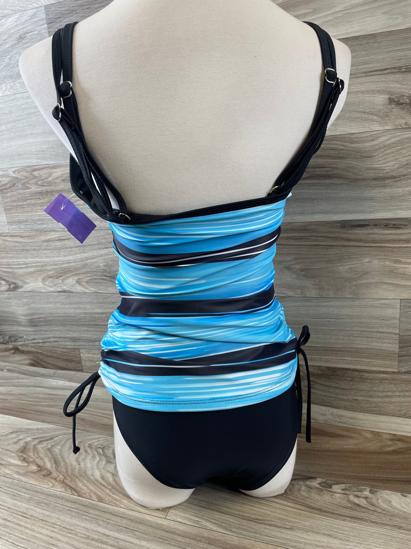 Black & Blue Swimsuit 2pc Clothes Mentor, Size S