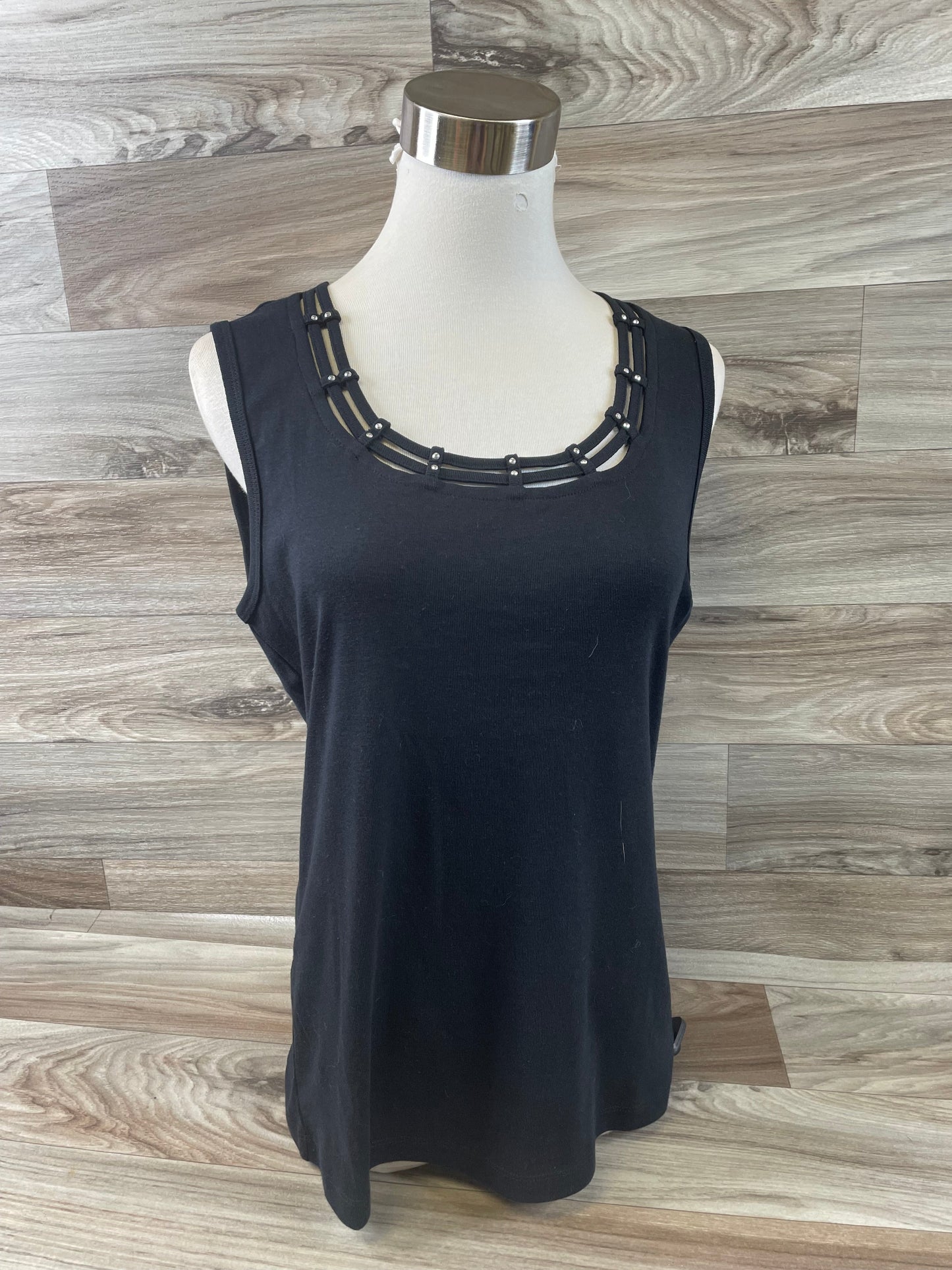 Black Top Sleeveless Karen Scott, Size M