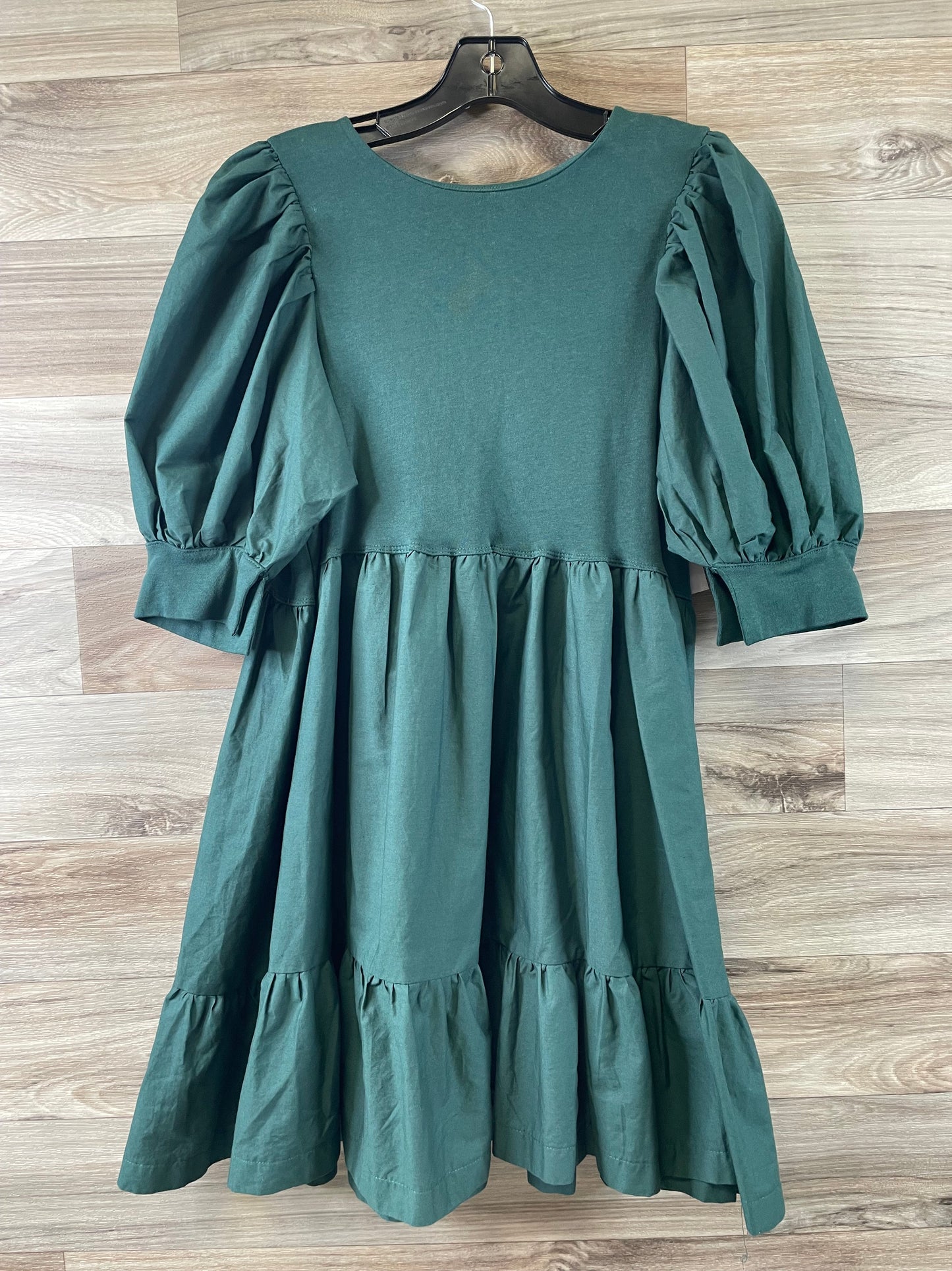 Green Dress Casual Short Zara, Size S