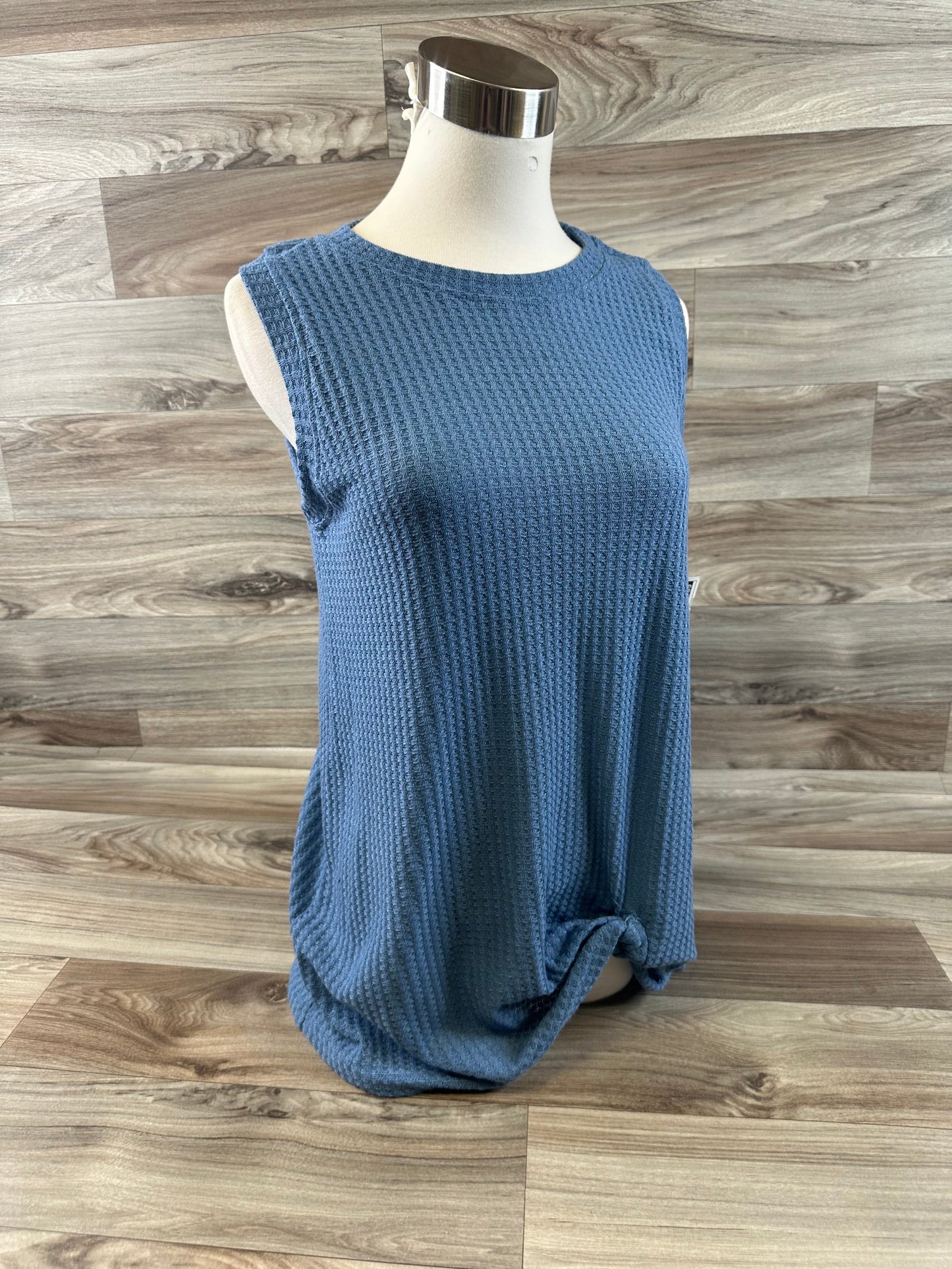 Blue Top Sleeveless Basic Clothes Mentor, Size M