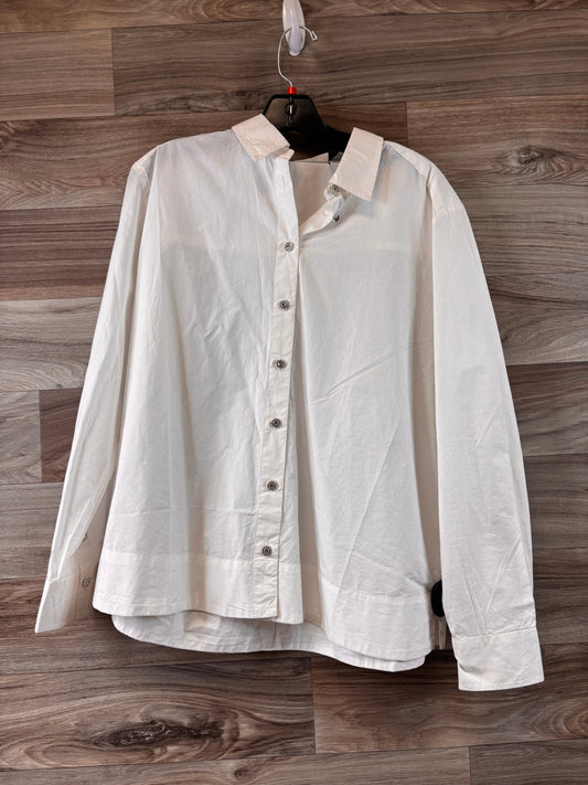 White Top Long Sleeve Clothes Mentor, Size L