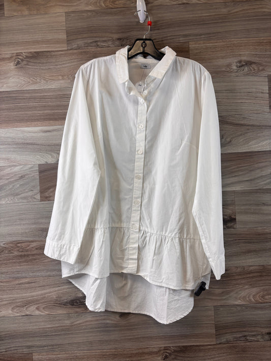 White Tunic Long Sleeve Clothes Mentor, Size L