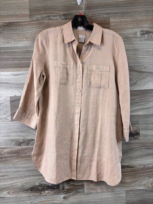 Tan Top 3/4 Sleeve Chicos, Size Xs