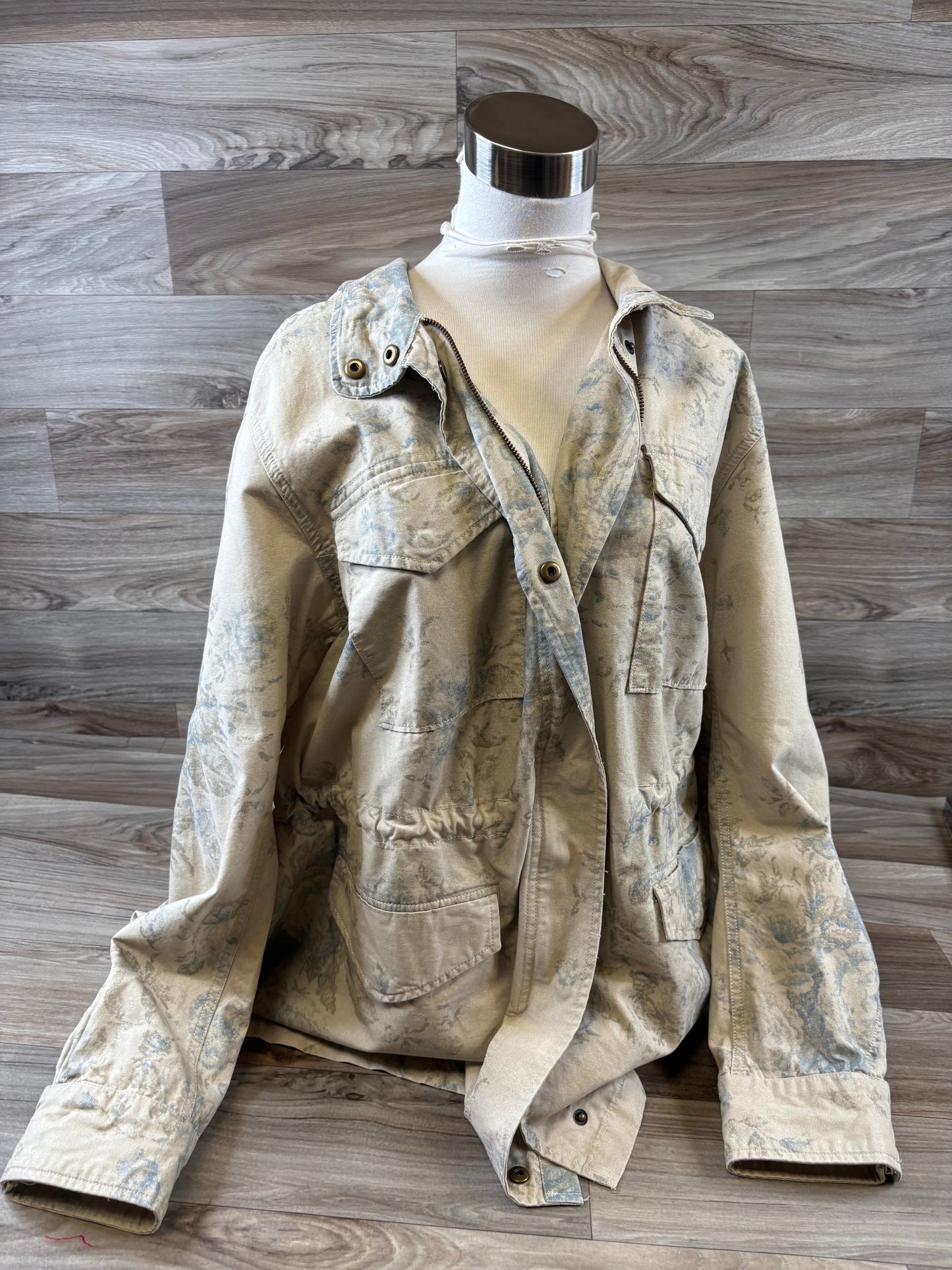 Jacket Other By Chaps In Blue & Tan, Size: 2x