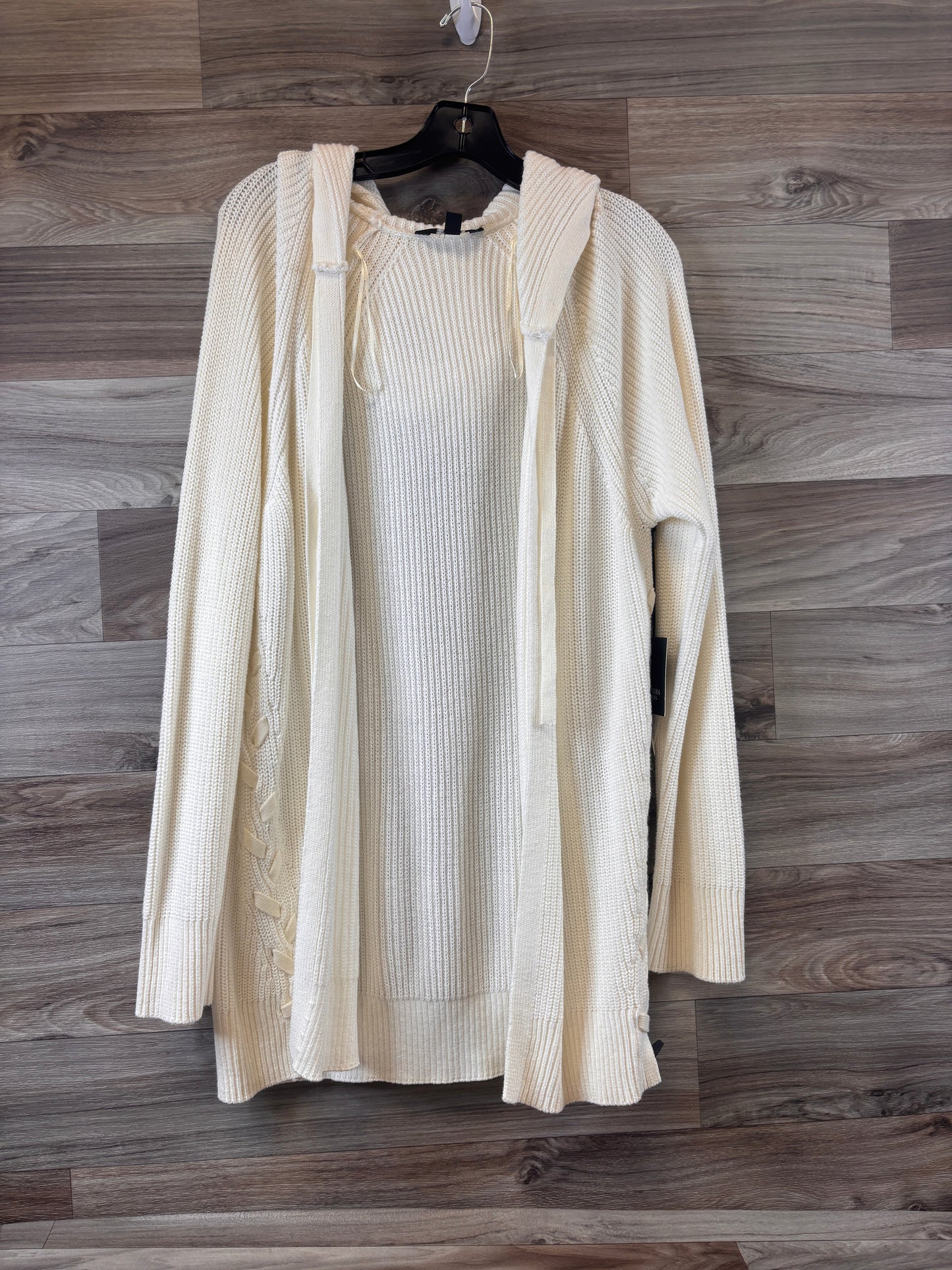 Sweater Cardigan By Simply Vera In Ivory, Size: Xl