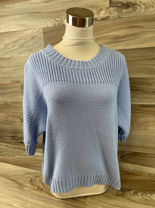 Sweater Short Sleeve By Blair In Blue, Size: M