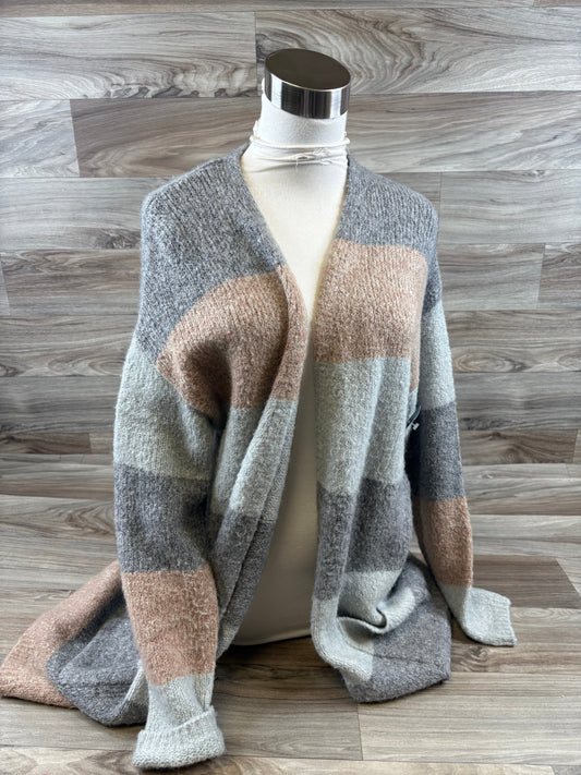 Sweater By Knox Rose In Grey & Orange, Size: M