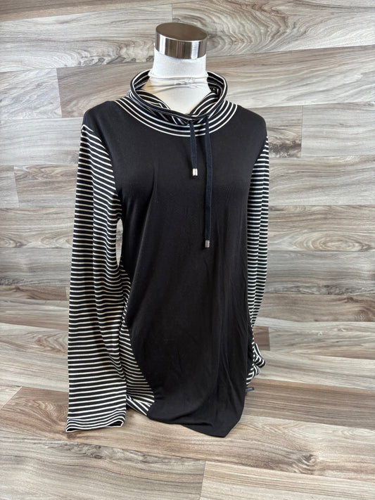 Top Long Sleeve By Jones New York In Black & White, Size: M