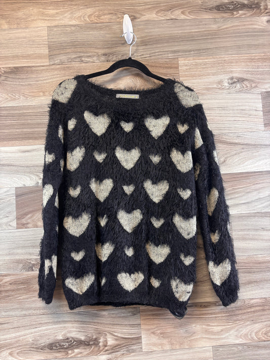 Sweater By Clothes Mentor In Black & Tan, Size: M