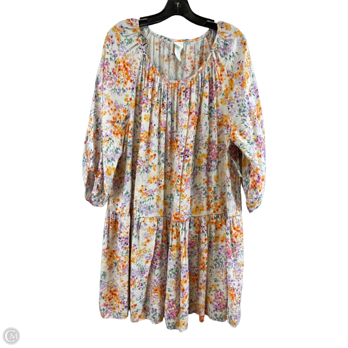 Dress Casual Short By H&m In Floral Print, Size: M