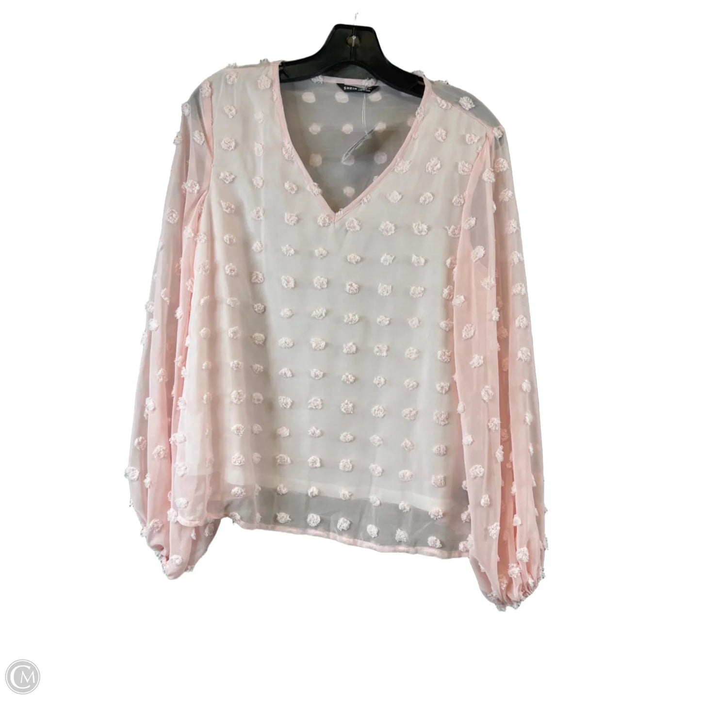 Top Long Sleeve By Shein In Pink, Size: S