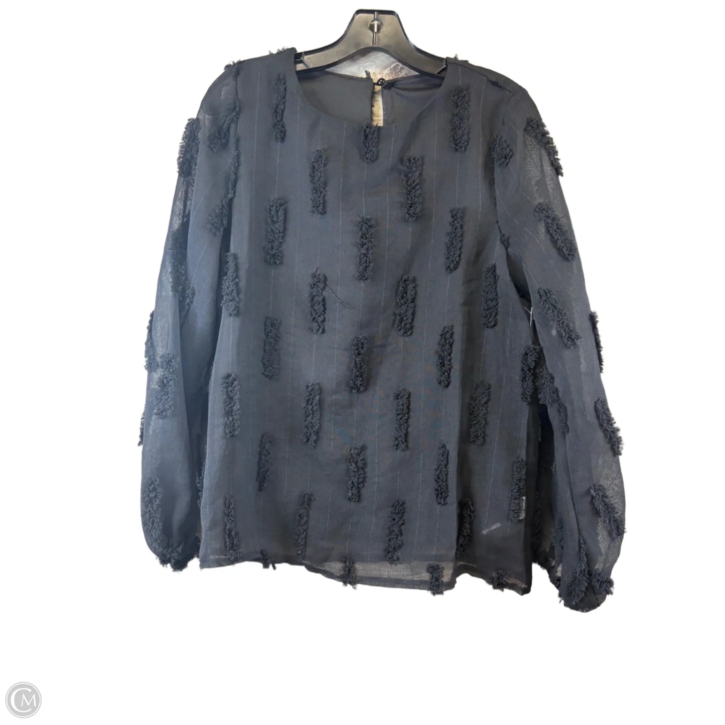 Top Long Sleeve By Shein In Black, Size: S