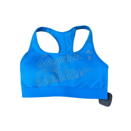 Athletic Bra By Adidas In Blue, Size: S