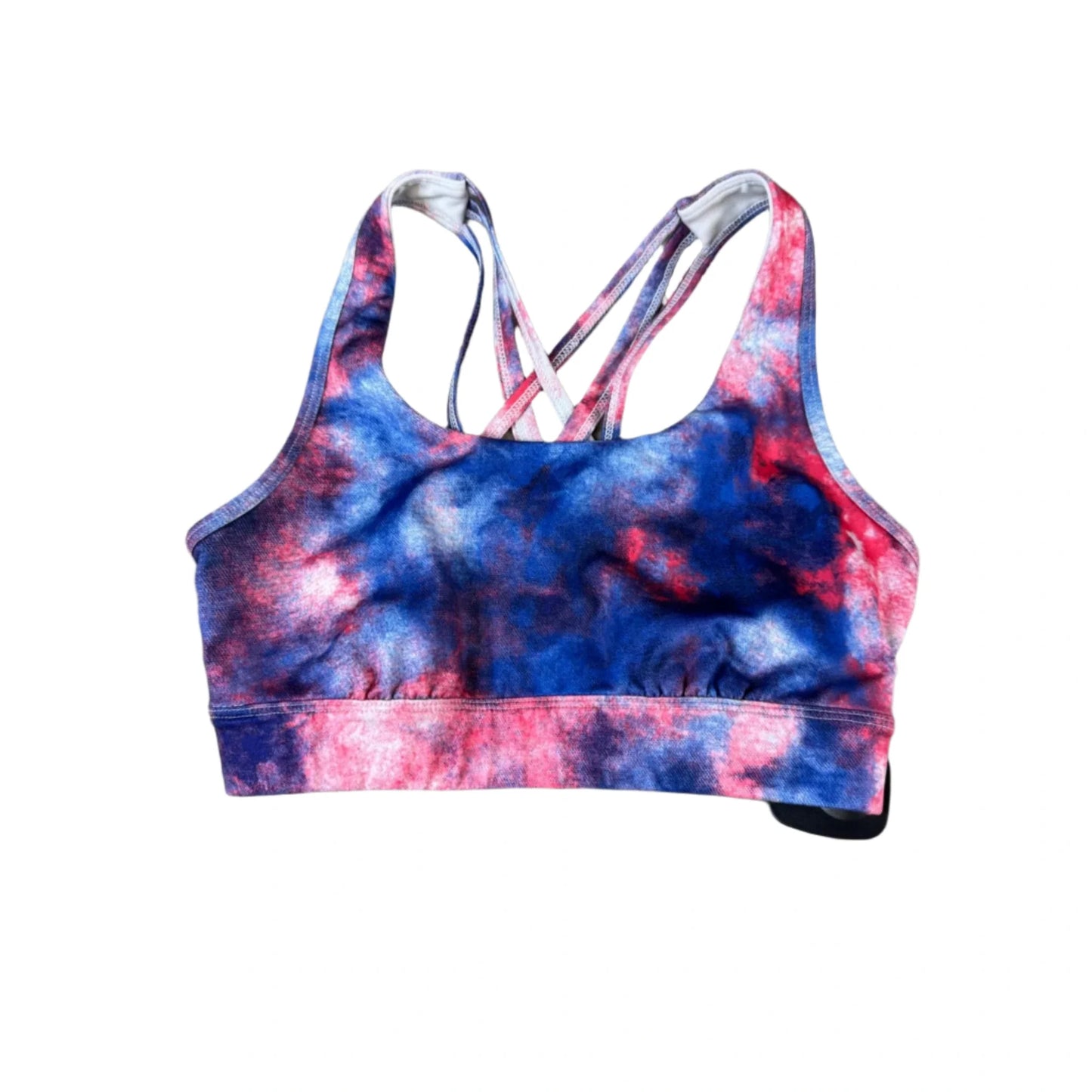 Athletic Bra By Tek Gear In Blue Red & White, Size: S