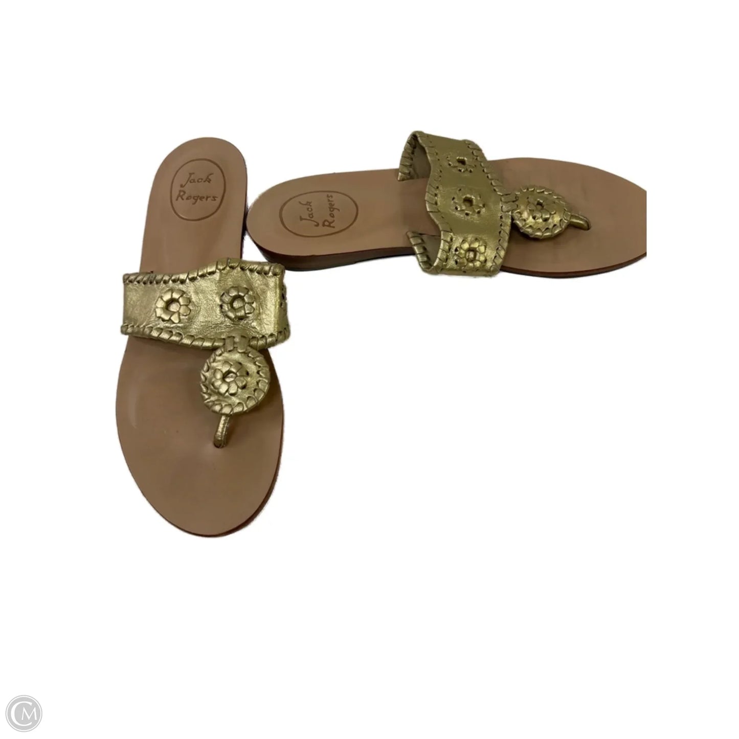 Sandals Flats By Jack Rogers In Brown & Tan, Size: 7.5