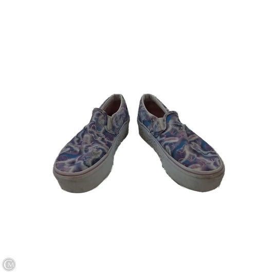 Shoes Sneakers Platform By Vans In Purple & White, Size: 9.5