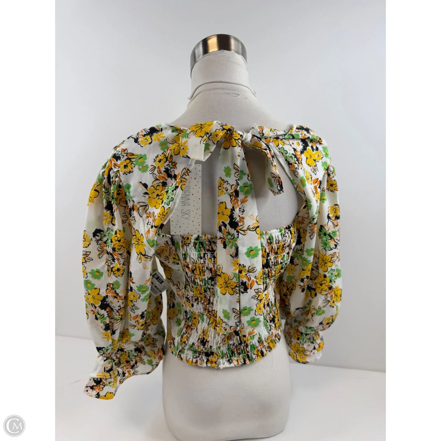 Top Short Sleeve By Sienna Sky In Green & Yellow, Size: M