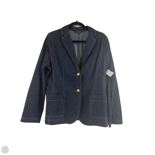 Blazer By Lands End In Blue Denim, Size: L