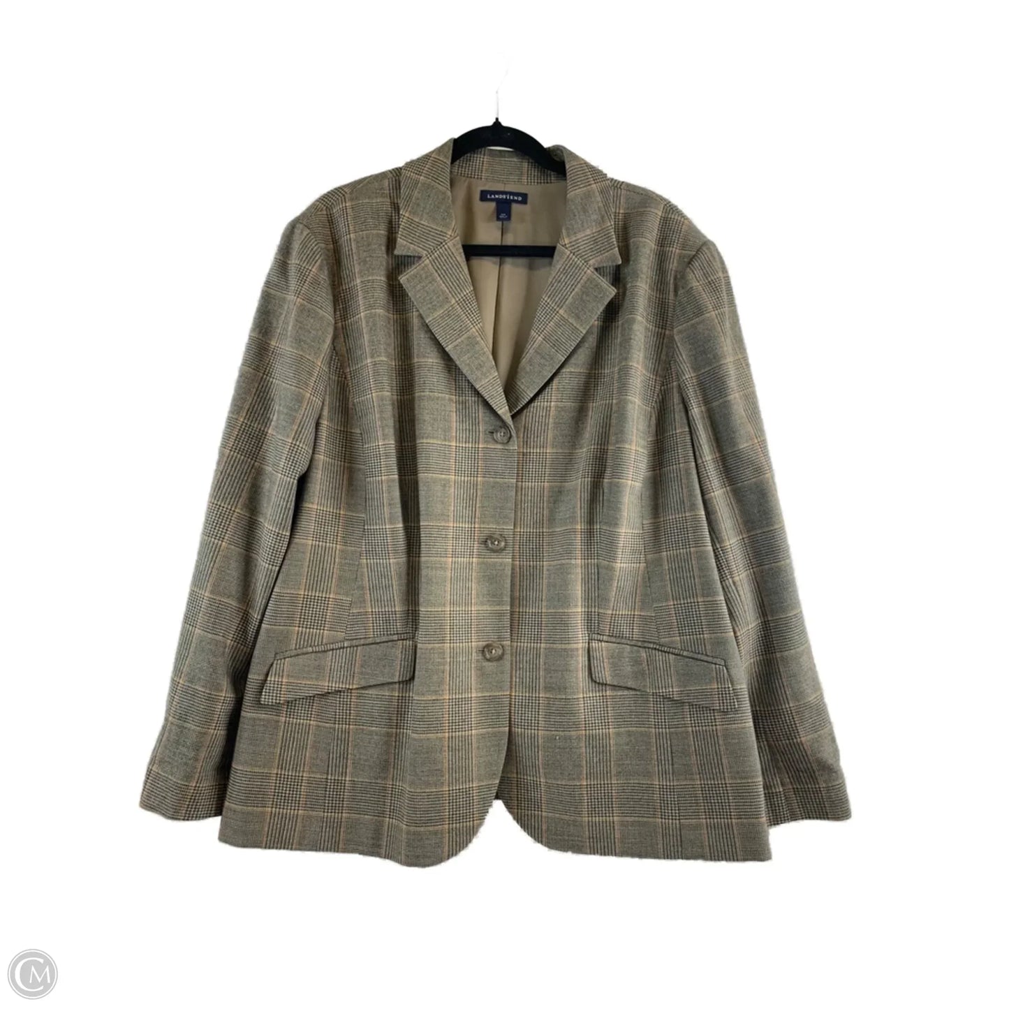 Blazer By Lands End In Brown & Orange, Size: 2x