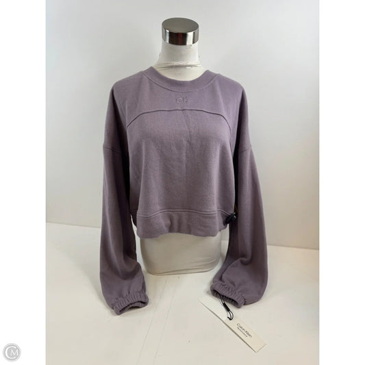 Sweatshirt Crewneck By Calvin Klein Performance In Purple, Size: M