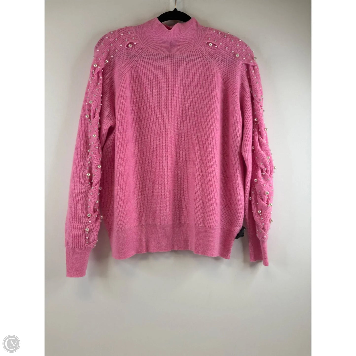 Sweater Cashmere By Charter Club In Pink & White, Size: L