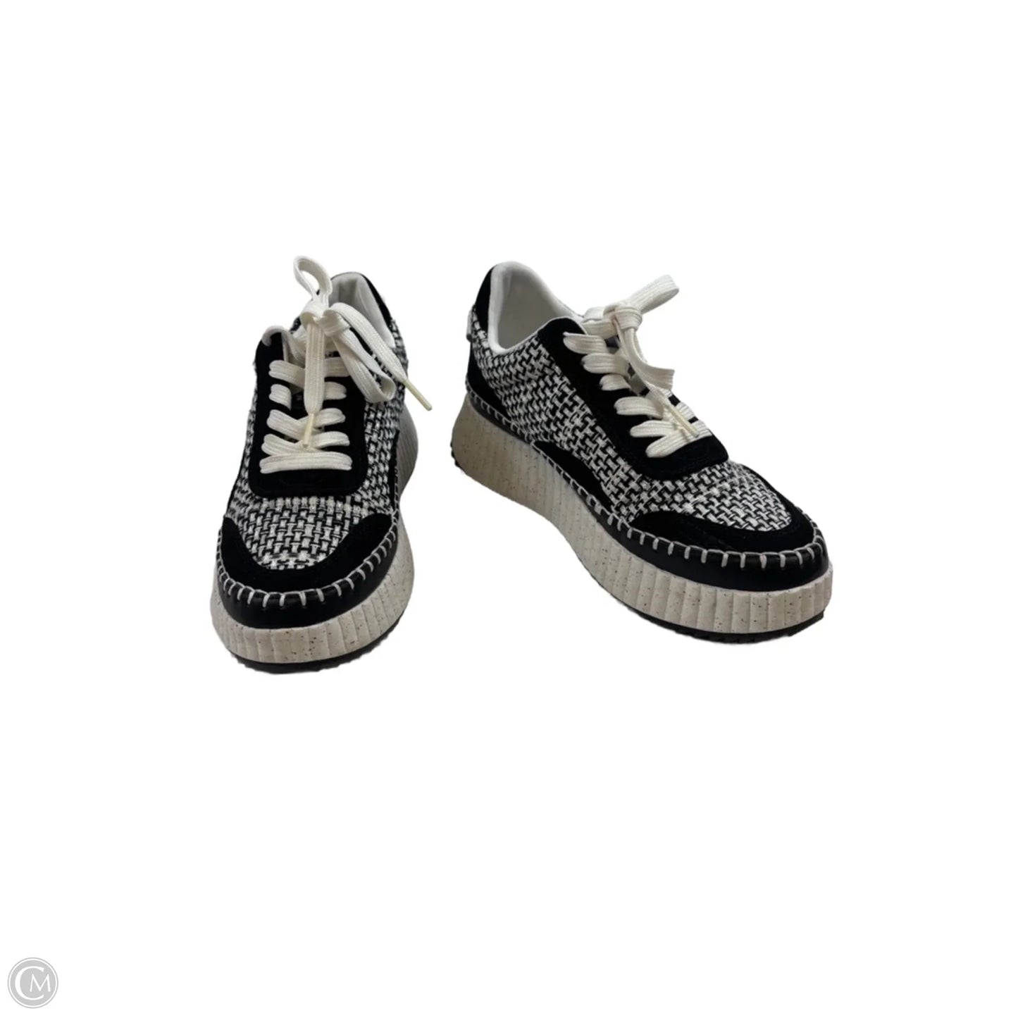 Shoes Sneakers Platform By Universal Thread In Black & White, Size: 7.5