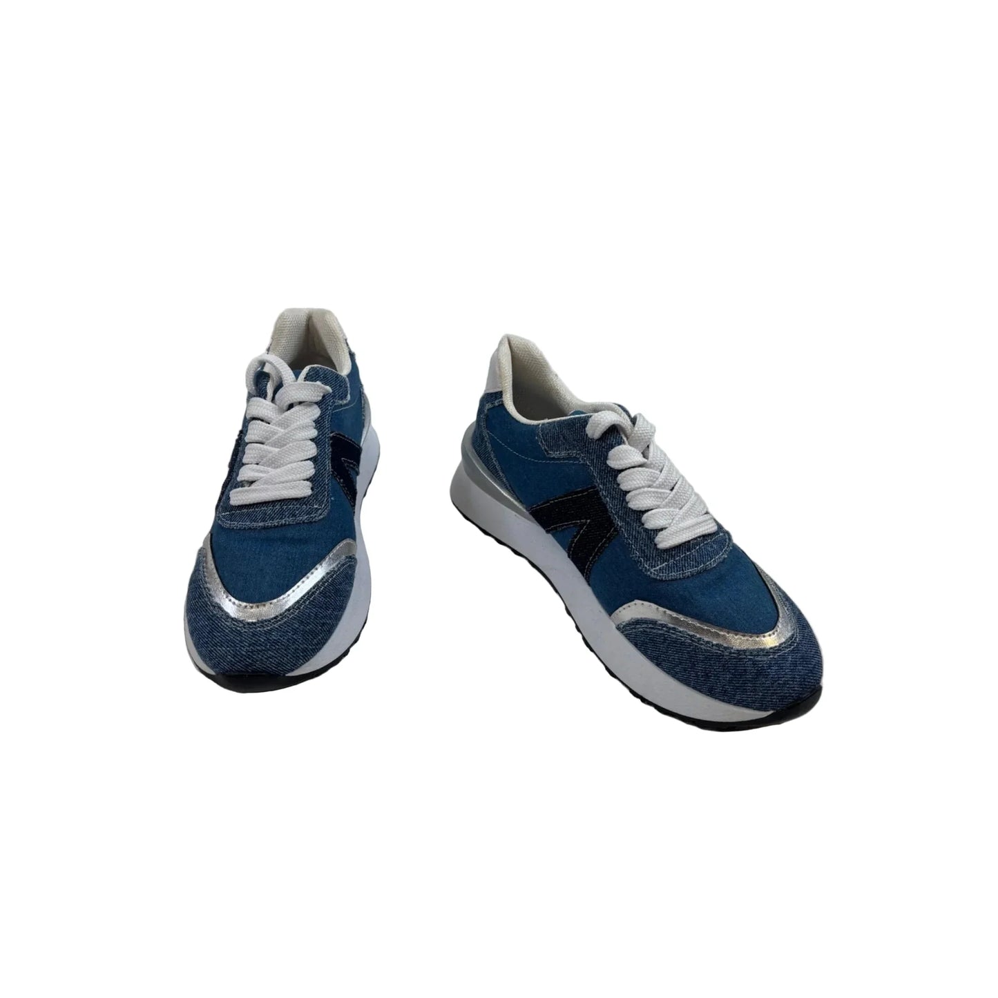 Shoes Sneakers By Clothes Mentor In Blue Denim, Size: 7