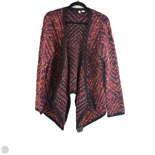 Sweater Cardigan By Moth In Brown & Orange, Size: L