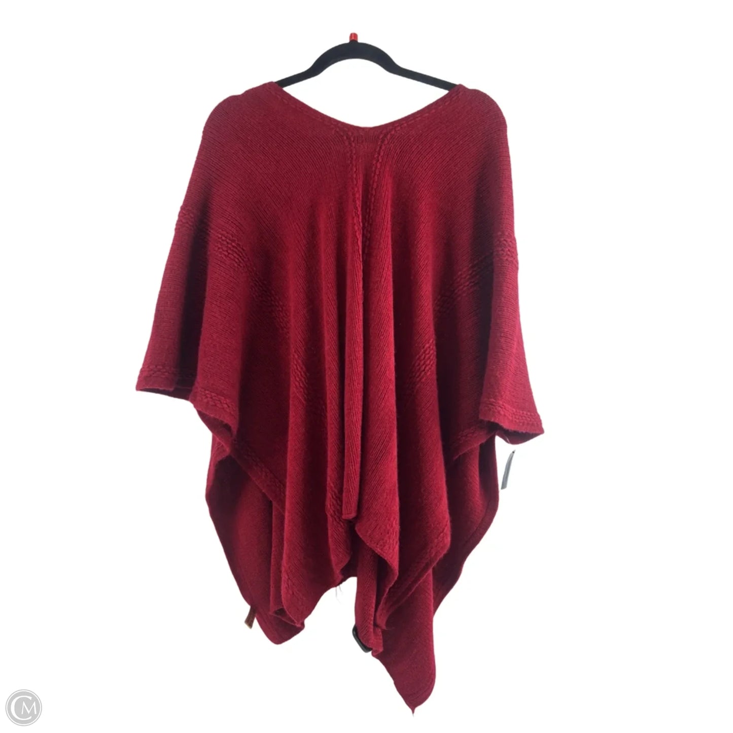 Poncho By Clothes Mentor In Red, Size: Osfm
